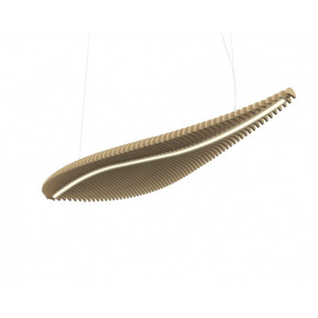 Suspension FISCH en bois de hêtre 2870 lumens 2700 k longueur 1427 mm