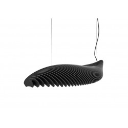 Suspension FISCH en bois de hêtre coloris noir 3170 lumens 4000 k longueur 1427 mm