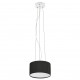 Suspension led VORADA avec son abat jour en forme de ruban enveloppant de coloris noir- diamètre 300 mm