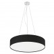 Suspension led VORADA avec son abat jour en forme de ruban enveloppant de coloris NOIR - diamètre 900 mm