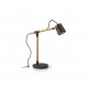 Lampe de bureau Branch en bois de chêne et coloris noir, réglable et éclairage orientable hauteur 413 mm