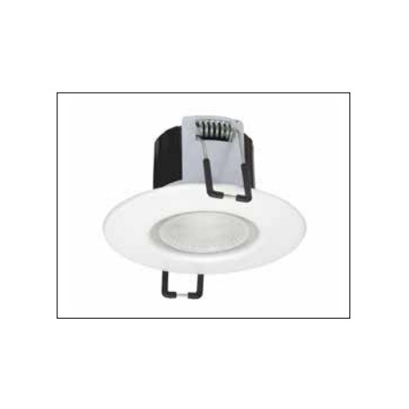 Spot LED encastré rond fixe. BBC étanche IP65 design anti éblouissement Blanc pour LED