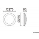 Hublot LED 9 w -Diamètre 27.5 cm - PIRO - CCT -IP66 BLANC 