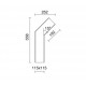 Borne extérieure- CLINA IP55 LED COB 10 W - 900 lumens - 3000K- Noir- HT 558 mm- aluminium - CRI90