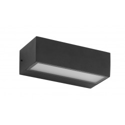 Applique rectangulaire CROMA LED SMD 9 W CCT -2700/3200/4000 K CRI80 Noir-IP65-ik08- LARGEUR 20 CM &eacute;clairage vers le bas 