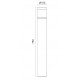 Borne IKONA HT 75 cm IP65 LED SMD 7W CRI80 3000K/4000K 400mm Noir
