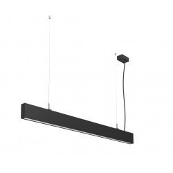 Ligne lumineuse Suspension OFFICE IP40 LED SMD 36W 3392lm(2980lm) CRI80 4000K Noir - IP40 - IK 08