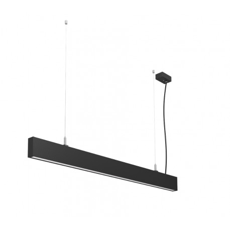 Ligne lumineuse Suspension OFFICE IP40 LED SMD 36W 3392lm(2980lm) CRI80 4000K Noir - IP40 - IK 08