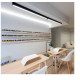 Ligne lumineuse Saillie OFFICE IP40 LED SMD 36W 3392lm(2980lm) CRI80 4000K Noir - IP40 - IK 08