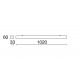 Ligne lumineuse Saillie OFFICE IP40 LED SMD 36W 3392lm(2980lm) CRI80 4000K Noir - IP40 - IK 08