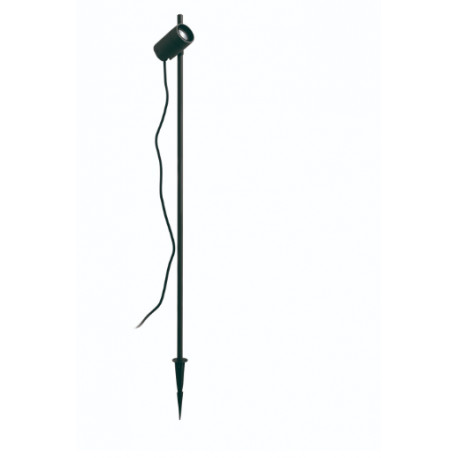 Spot à piquet hauteur 1 m orientable tilt BRANCA IP65 GU10 Noir" - ALUMINIUM - Hauteur totale 100 cm