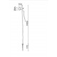 Spot à piquet hauteur 1 m orientable tilt BRANCA IP65 GU10 Noir" - ALUMINIUM - Hauteur totale 100 cm