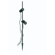 double Spots à piquet hauteur 1 m orientable tilt BRANCA IP65 GU10 Noir" - ALUMINIUM - Hauteur totale 100 cm
