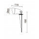 Spot à piquet TERRA -IP65 LED SMD AC - 6W - 660lm - CRI80 -1700 K - faisceau 50º - OXYDE BRUN