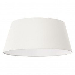 Suspension FIRENZE avec son abat jour en coton - à équiper d'une ampoule E27 - coloris abat jour chromé blanc- diamètre 50 cm