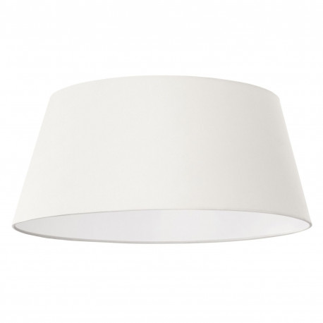 Suspension FIRENZE avec son abat jour en coton - à équiper d'une ampoule E27 - coloris abat jour chromé blanc- diamètre 50 cm