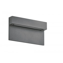Applique rectangulaire murale TASCA IP65- aluminium coloris Anthracite - éclairage led vers le bas - led 3000K