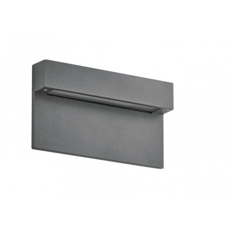 Applique rectangulaire murale TASCA IP65- aluminium coloris Anthracite - éclairage led vers le bas - led 3000K