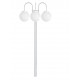 Lampadaire extérieur BOOM-3 BRAS EN FORME DE BOULES- IP43 E27 42W NOIR livré avec son mat hauteur totale de 1915 mm