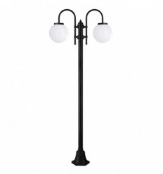 Lampadaire extérieur BOOM-2 BRAS EN FORME DE BOULES- BLANC