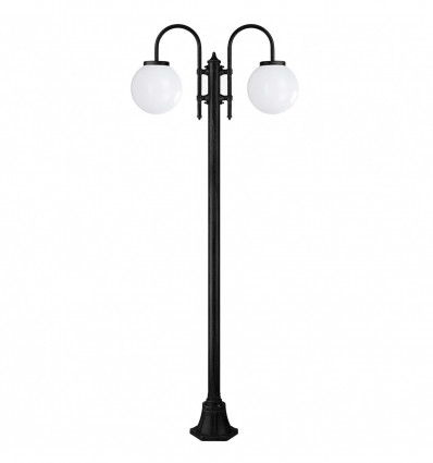 Lampadaire extérieur BOOM-2 BRAS EN FORME DE BOULES- BLANC