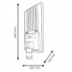 Projecteur solaire 2600 lumens - IP 65 - 4000 K - pour hauteur 3 à 4 mètres - mat en 60 mm