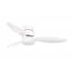 Ventilateur de plafond avec lumière MISTRAL LED CCT 2700/3200K/4000K-finition enjoliveur blanc avec lames en bois
