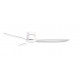 Ventilateur de plafond -diamètre 132 cm - pour pièce de 12 à 25 m2-finition enjoliveur blanc avec lames en bois blanc