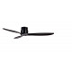 Ventilateur de plafond -diamètre 132 cm - pour pièce de 12 à 25 m2-enjoliveur noir avec lames en bois coloris hêtre