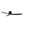 Ventilateur de plafond -diamètre 132 cm - pour pièce de 12 à 25 m2-enjoliveur noir avec lames en bois coloris hêtre