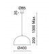 Suspension Moln - dôme de forme sphérique - diamètre 40 cm - coloris blanc