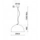 Suspension Moln - dôme de forme sphérique - diamètre 90 cm - coloris blanc - 3 * E27