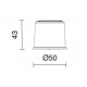 Spot carré encastré 6 w pour plafond NOK30 noir- CCT 3000/4000 k