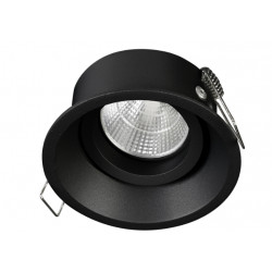 Spot encastré led plafond LEDA- COB 6 W -CRI80- CCT 2700/4000 K -45º Noir
