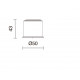 Spot encastré led plafond LEDA- COB 6 W -CRI80- CCT 2700/4000 K -45º - GRIS