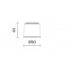 Spot encastré carré led en plâtre LEN - CCT - 6 w 2700 K - 570 lm 4000 k - 650 lumens - coloris Blanc