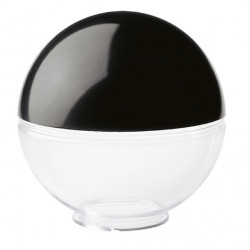 Boule en résine -coloris noir et blanc- diamètre 200 mm- IP43- faible pollution lumineuse GLOBOS Transparent