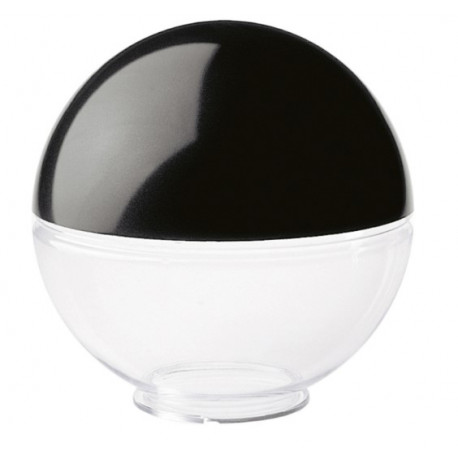 Boule en résine -coloris noir et blanc- diamètre 200 mm- IP43- faible pollution lumineuse GLOBOS Transparent