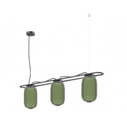 Applique en verre cristal VERT- crée par le désigner Nacho Timon -LED SMD AC 10W 830lm 2700K CRI90- 2700 kelvins