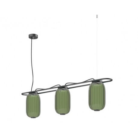 Applique en verre cristal VERT- crée par le désigner Nacho Timon -LED SMD AC 10W 830lm 2700K CRI90- 2700 kelvins