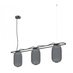 Applique en verre cristal fum&eacute; gris- cr&eacute;e par le d&eacute;signer Nacho Timon -LED SMD AC 10W 830lm 2700K CRI90- 2700 kelvins