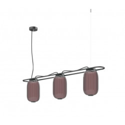 Applique en verre cristal rouge cherry- crée par le désigner Nacho Timon -LED SMD AC 10W 830lm 2700K CRI90- 2700 kelvins
