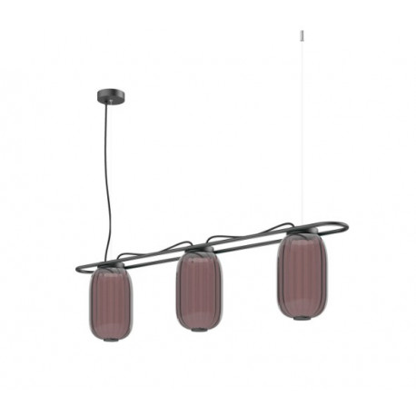 Applique en verre cristal rouge cherry- crée par le désigner Nacho Timon -LED SMD AC 10W 830lm 2700K CRI90- 2700 kelvins