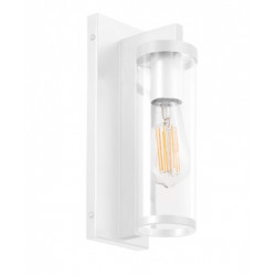 Applique en forme de lantern 18 w - IP20 - E27 - verre transparent -BLANC