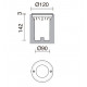 Encastré de sol Clot Round IP67 5 w 3000 k acier inoxydable- IK10 - diamètre extérieur 120 mm