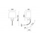 Applique de lecture FIRENZE2 E27 +LED SMD 3W 3000K nickel satin abat jour blanc demi lune 