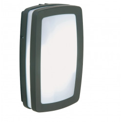 lot de 30 hublots rectangulaires graphite douille 2* E27 classe I IP65 -aluminium - KIRA - Coloris Anthracite- IP54-IK08