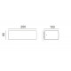 Applique rectangulaire CROMA LED SMD 14 W cct -2700/3200/4000 k-CRI80 -blanc-IP65- éclairage vers le bas