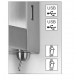 Applique liseuse de lecture FIRENZE2 E27 +LED SMD 3W 3000K nickel satin abat jour demi lune coloris beige 2 Prises USB.