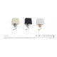 Applique liseuse de lecture FIRENZE2 E27 +LED SMD 3W 3000K nickel satin abat jour carré noir- 2 prises USB